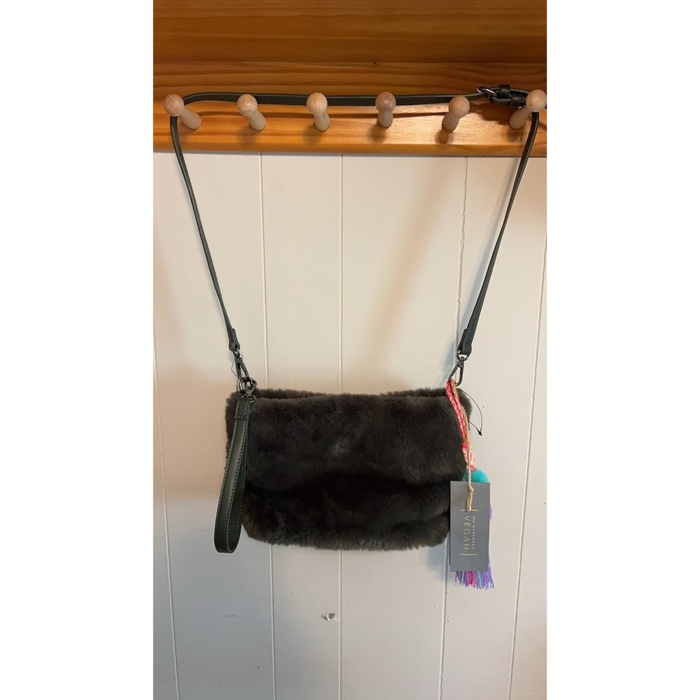 Expressions NYC Vegan Fur Crossbody Bag